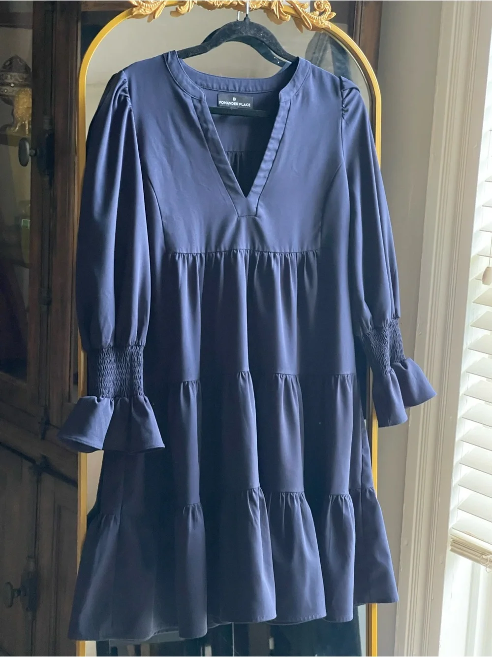 Tuckernuck Pomander Place Navy Crepe Kenzo Dress